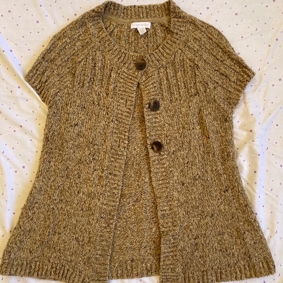 Small brown and tan knit cardigan - Picture 1 of 4